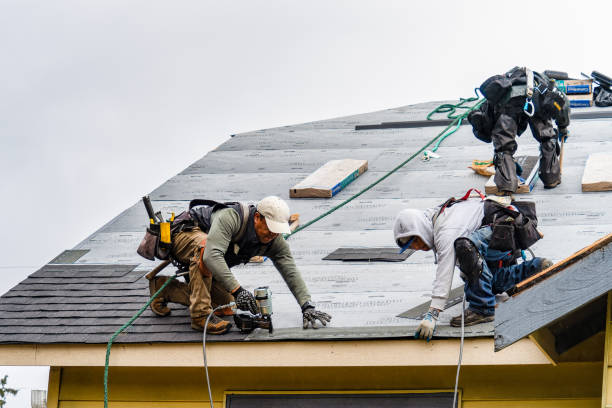 Professional Gutter Installation technician working in Hardyville, VA
